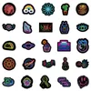 100-stcs neon style stickers