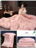 Sets Comforters sets Nordic Natural Mulberry Luxury Silk Comforter Duvet Twin Queen King Full Size Cotton Blanket Quilt Couple Bedding