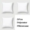 Pillow Case 3Pcs/lot Solid Color Polyester Cushion Cover Orange Blue Sofa Rectangel Single Sided Print Pillowcase