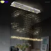 Avizeler fumat kristal k9 top tavan lambası yemek odası modern avize yağmur damlası aydınlatma fikstür kolye 2c form gu10 led ışık