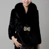 Женский мех 2022 Падение короткое пальто зимнее пиджак теплый имитация волос в корейском стиле свободные искусственные воротники жены модные пальто