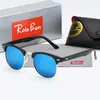 حظر عدسة العدسة النظارات الرجال الكلاسيكية العلامة التجارية Retro Women 3016 Ray Sunglasses Designer Eyewear Pilot Sun Glasses UV Protection Prossacles