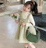 Girl Dlowers 2022 Korea Style Girls Ruffles Fashion Fashion Cotton осень 2-8 лет A728