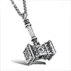 Choker Viking Raytheon Hammer Titanium Steel Pendant Necklace Fashion Jewelry 2022 Senaste stil