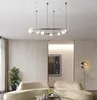 Pendant Lamps Dia80cm LED Alluminum Lights Glass Adjustable Wire Bar Decoration Lighting Lampada 110v-240V