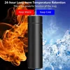 Vattenflaskor Intelligent rostfritt st￥l Termos Temperatur Display Smart Bottle Vakuumflaskor Thermoses kaffekopp Julklappar 221025