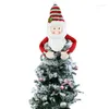 Dekoracje świąteczne 2022 Tree Top Dekoracja Święty Święty Święto Snowman Elk Dolls Wesoły wystrój do domu ozdoby na przyczepność navidad rok