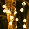 Décorations de jardin 50 LED 10m boule de cristal lumière solaire extérieure IP65 étanche chaîne fée lampes guirlandes décoration de noël 221025