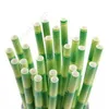 newBiodegradable Bamboo Straw Paper Green Straws Eco Friendly 25 Pcs a Lot on Promotion 800 lots DAW503