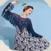 Stage Wear 2022 Lotus Floral Patchwork Female Ballroom Dance Dress Women Modern Waltz Dances Tango Training Costume