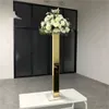 VENDANDO NOVO ESTILO Decoração de casamento Centerpieces Table Center Pedaçam o Gold Metal Flower Stand para Evento Utilizou Candelabra Road Lead Center Pieces Party Supplies 418