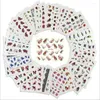 Nail Art Kits 50pcs Butterfly Sticker Snake Christmas Elk Halloween Joker Charm Decals Eye Fruit Flower Leaves Decorations