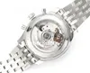 Navitimer01 Mens Watch BLS مصنع الفولاذ المقاوم للصدأ الأزرق الأزرق سويسري 7750 التلقائي الكرونوغراف 28800VPH من الياقوت الكريستال الفاخرة WRISTWATCH 43 مم مقاومة الماء