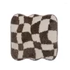 Kudde Tufted Soft Chic Twill Grids Square Floor Stol Sofa Pad Home Office Warm Decor för Autumn Winter