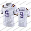 Camisas de futebol NCAA 2020 Campeonato Nacional LSU Tiger # 9 Joe Burrow # 9 BURREAUX 1 Ja'Marr Chase 150th 125th # 20 Billy Cannon 2020 Patch College Jerseys