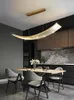 Pendant Lamps Nordic LED Restaurant Chandelier Light Luxury Crystal Dining Table Lamp Modern Rectangular Kitchen Island Lighting