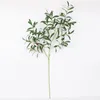 Decorative Flowers Artificial Olive Branch Plants Fake Plastic Greenery Green Leaves Home Office Outdoor Flower Garden Wedding Table
