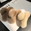 Große Größe 16 cm Mädchen Frauen Haar Krallen Zubehör weiche echte Otter Kaninchen Zubehör Schmuck Geschenk Haarschneidemaschine