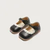 Flache Schuhe Blume Grenzt Luxus Designer Für Mädchen Kinder 2022 Frühling Sommer Kleinkind Mädchen Leder Prinzessin Mary Jane E12191