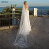 Hochzeitskleid Vintage Meerjungfrau Applikationen Spitzenkleider 2022 Applizierte schicke Chiffon Illusion Weiße Brautkleider Strand Elegante Prinzessin