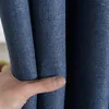 Curtain Blackout Curtains Cotton High Shading Fabric El Engineering Thick Linen College Style Thermal Insulation