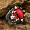 Cluster Ringen Vintage Claw Demon Eye Dragon Ring Voor Mannen Punk Hip Hop Rvs Dragon Claw Skull Ringen mode-sieraden Creative Gift L221011