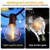 Garden Decorations 10M 20 LEDS G40 Solar String Lights Outdoor Patio USB Powered Waterproof Globe Hanging with Shatterproof 221025