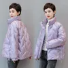 Trenchs pour femmes Puffer Coat Glossy Down Cotton Jacket Women's Autumn Winter Overcoat Parkas 2022 Loose Bread Outerwear Épais Rembourré