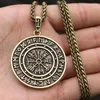 Choker Viking Compass Pendant ketting Odin Rune Amulet Men and Women Retro -stijl sieraden