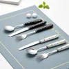 Diny Sets Koreaanse ontwerper Travel bestek Set Verjaardag Modern Breakfast Spoon Dinner Picnic Fork Kitchen Faqueiro kookgerei