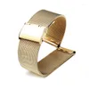 Titta på band Milanese Watchband Universal rostfritt stål Metallband Armband Black Rose Gold Silver 12 14 16 18 20 22 24mm