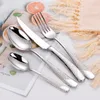 Flatware Sets 16/20/24/28 Pieces Luxury Gold Plated Cutlery Set Dishwasher Safe 18/10 Stainless Steel Silverware For Wedding