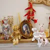 Juldekorationer Elf Par Plush Doll Toy Tree Ornaments Year Holiday Gifts for Children Navidad Natal Adornos DE