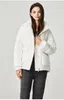 Açık spor tasarımcısı aşağı ceket kadınlar kış yüksek boyunlu kapüşonlu şık mizaç sıcak paltolar