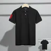 2023SShort sleeved t-shirt men's embroidered summer lapel business casual trendy men's sweatshirt work clothes