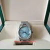 2023 Ny stil Mens Watch BP Factory 40mm 228236 President Ice Blue Roman Dial Sapphire Cal.2813 2836 3255 Rörelse Mekaniska Automatiska klockor Herrkläder