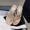 كليب على Slippers Womens Shoes New Flip-Flops Five-Pointed Rhinestones Frasnable Natual Spring / 2022 Size 35-39