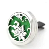 H￤nghalsband 30mm rostfritt st￥l lotus blomma bil arom eterisk olja diffusor ventil