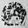 M528 Infant Baby Mädchen Leopard Donut Kappe Indische Turban Kappen Weiche Warme Kopfbedeckung Kinder Schädel Beanie Kinder Hüte