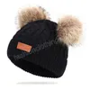 14 estilos gorros gorros grossos de inverno para meninos e meninas, gorros grossos para bebês, bolas de cabelo duplo, toucas de crochê infantis, gorros quentes para meninos e meninas, pompons, chapéus mais quentes