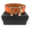 Belts Fashion Classic Men Designers Womens Mens Casual Letter Smooth Buckle Belt Width 3.4cm with Box248k