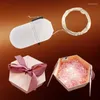 Strings Open The Lid And Light Up Gift Box Button Lamp String Copper Wire Colored Lights Led Battery Christmas