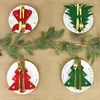 Flatware sets 12 kerst bestek houders zilverwerk xmas thema vork