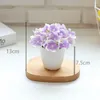 Flores decorativas 1 Conjunto artificial BONSAI BONSAI PLANTAS DE Árvores Falsas em vaso Ornamental PO Props Decoração da área de trabalho da área de trabalho