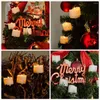 Christmas Decorations Great Tree Pendant Wave Edge Eco-friendly Long-lasting LED Candle Light 3 Colors Tealight Flicker Candles For Home