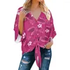 Blouses femininas mulheres tops casuais BLUSA Ladies Fashions Flare Sleeve Chiffon Blouse Bandage Pullover Polinésia Samoano Hawaiian Custom