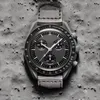 Bioceramic Planet Moon Mens يراقب جودة عالية وظيفة كاملة من الكرونوغراف المهمة إلى Mercury 42mm Nylon Designer Watches Quartz Clock Relogio مع Box