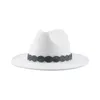 Bérets chapeau chapeaux pour femmes hommes Fedora Panama solide ceinture décontracté formel mariage décorer Jazz danseur Sombreros De Mujer