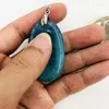 Pendant Necklaces Wholesale Mystic Sunken Chalcedony Agate Finger Massate Mixed 10pcs/lot For Geode Necklace Approx 40mm