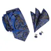 Bow Ties Hi-Tie For Men Paisley Heren Tie Navy Floral Luxe Silk Necky Neckwear Formele jurken Geschenken Geschenken Huwelijksbedrijf